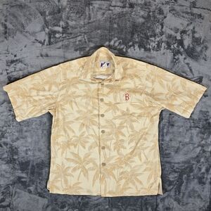 Vintage Reyn Spooner Boston Red Sox Hawaiian Button Up Shirt Sz Medium MLB Palm